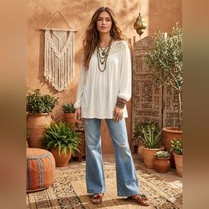 H&M Boho White Women's Tunic